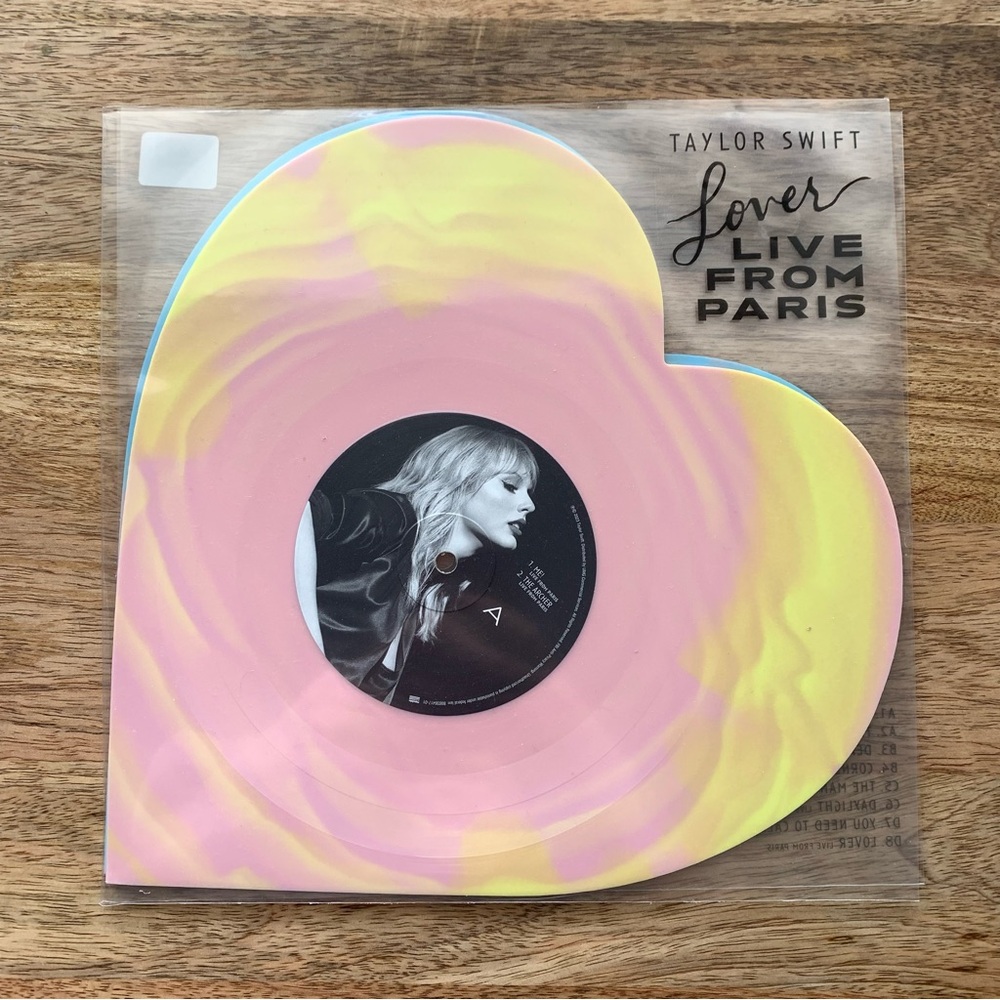 Taylor Swift Lover Live From Paris LLFP Heart-Shaped Vinyl Album